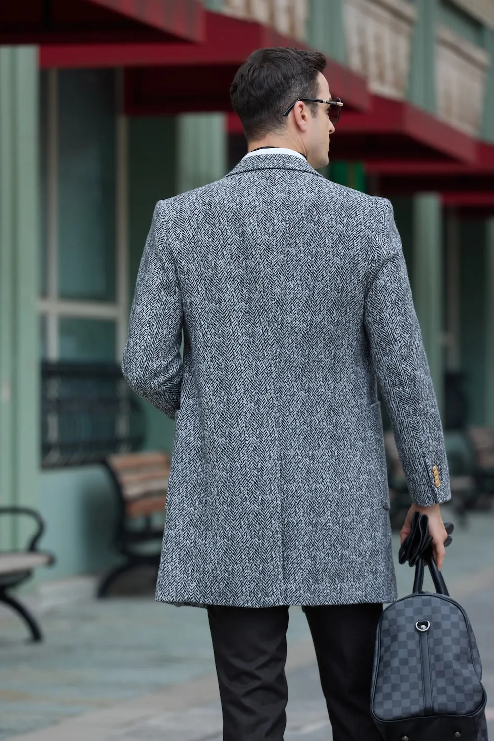 Men's Wool Coat Winter Double Breasted Long Coat 2780