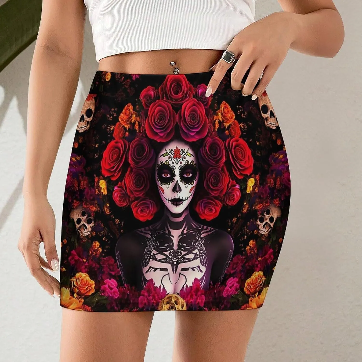 Mini Pencil Skirt for Women Basic Bodycon Skirt