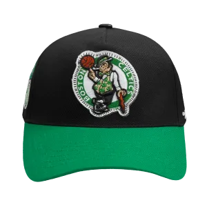 NBA BOSTON CELTICS DIY PICK STITCH PINCH FRONT SNAPBACK HAT (BLACK)