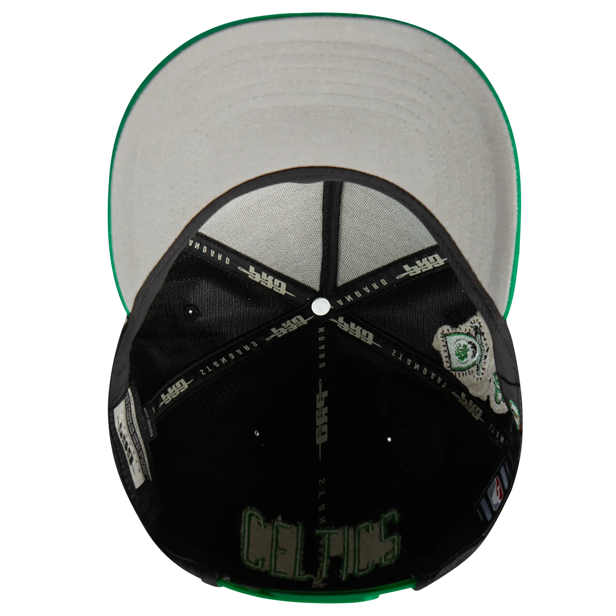 NBA BOSTON CELTICS DIY PICK STITCH PINCH FRONT SNAPBACK HAT (BLACK)