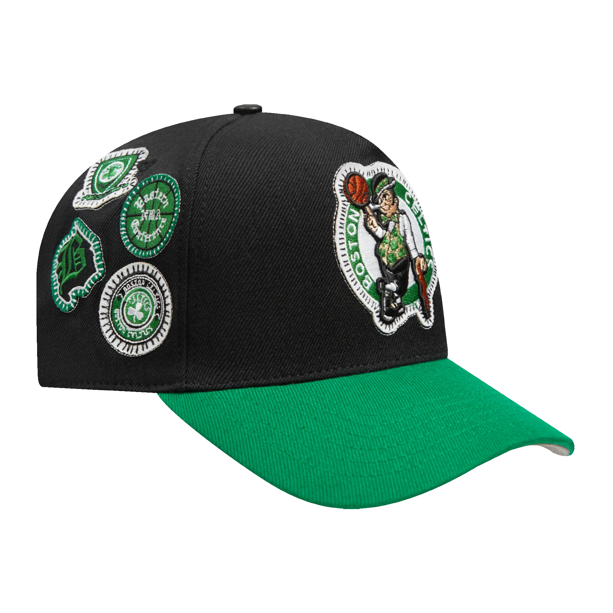 NBA BOSTON CELTICS DIY PICK STITCH PINCH FRONT SNAPBACK HAT (BLACK)
