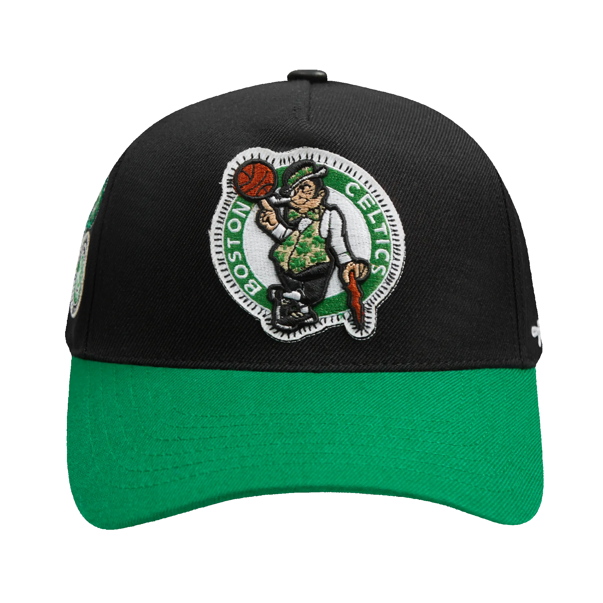 NBA BOSTON CELTICS DIY PICK STITCH PINCH FRONT SNAPBACK HAT (BLACK)