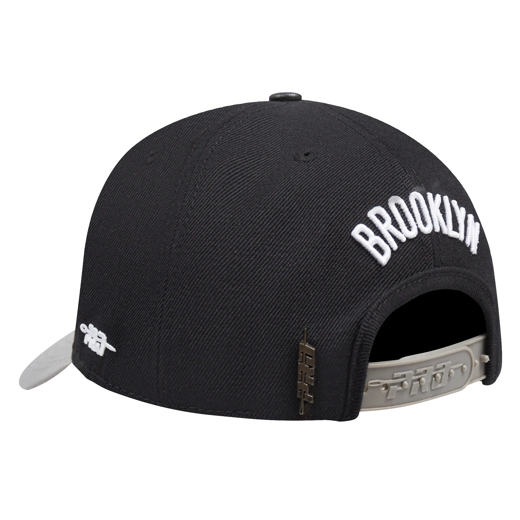 NBA BROOKLYN NETS DIY PICK STITCH PINCH FRONT SNAPBACK HAT (BLACK)