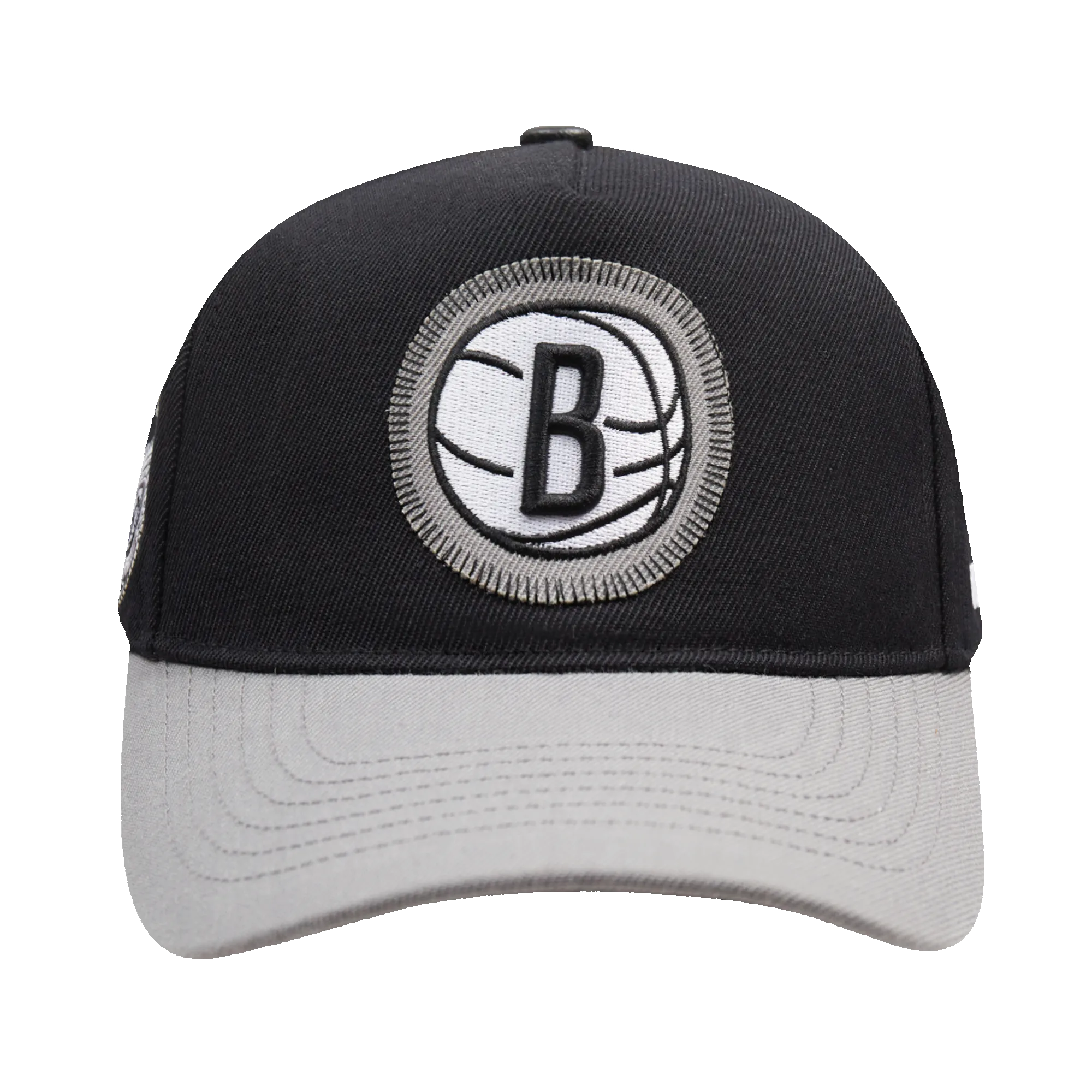 NBA BROOKLYN NETS DIY PICK STITCH PINCH FRONT SNAPBACK HAT (BLACK)