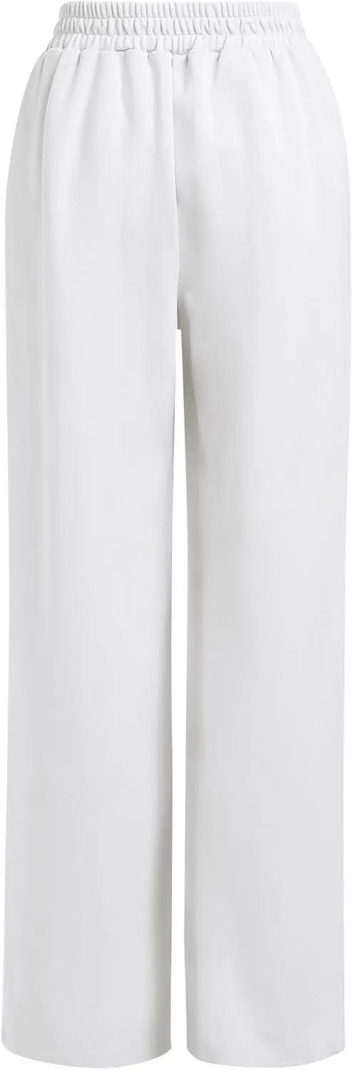 ODIZLI Women's High Waist Wide Leg Pants Casual Trousers Sweatpants Lounge Wear Fashion