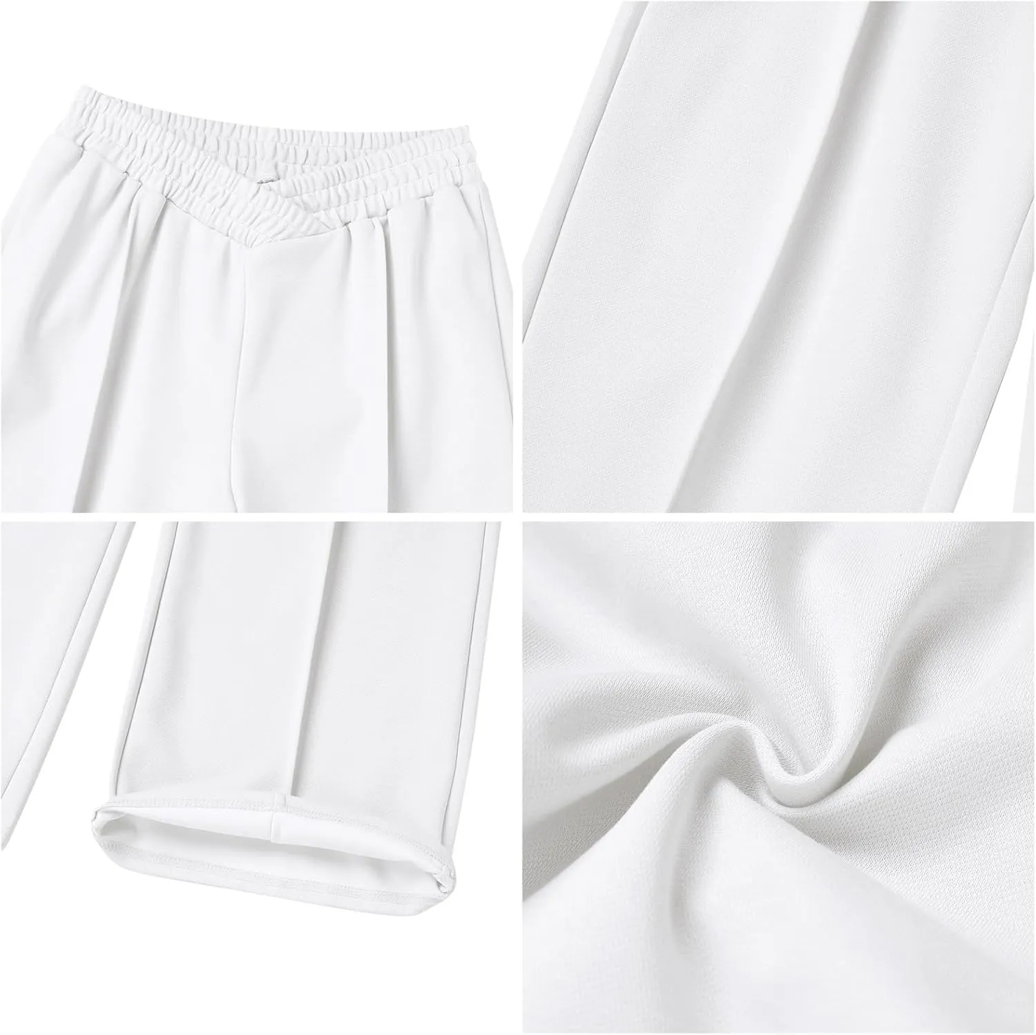 ODIZLI Women's High Waist Wide Leg Pants Casual Trousers Sweatpants Lounge Wear Fashion