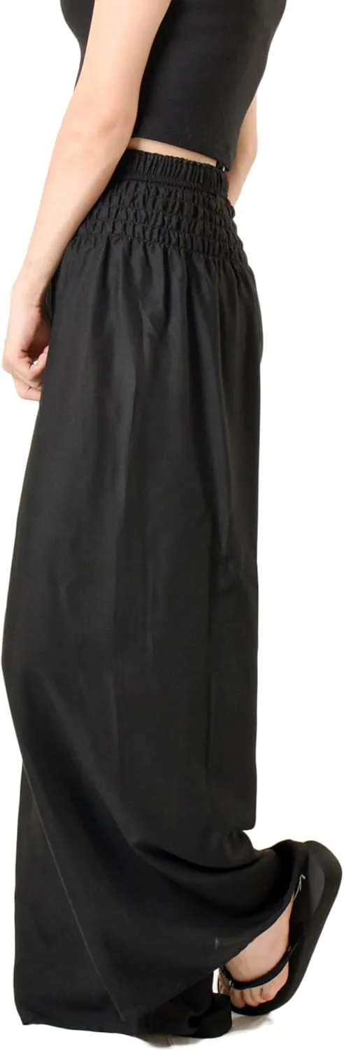 Orient Trail Open Ankle Wide Leg Harem Pants with Pocket -Yoga Flowy Pants for Women US Size 0-24