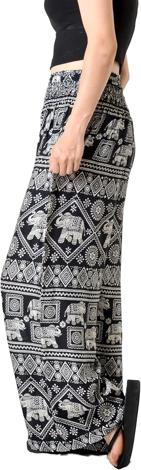 Orient Trail Open Ankle Wide Leg Harem Pants with Pocket -Yoga Flowy Pants for Women US Size 0-24