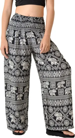 Orient Trail Open Ankle Wide Leg Harem Pants with Pocket -Yoga Flowy Pants for Women US Size 0-24