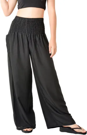 Orient Trail Open Ankle Wide Leg Harem Pants with Pocket -Yoga Flowy Pants for Women US Size 0-24