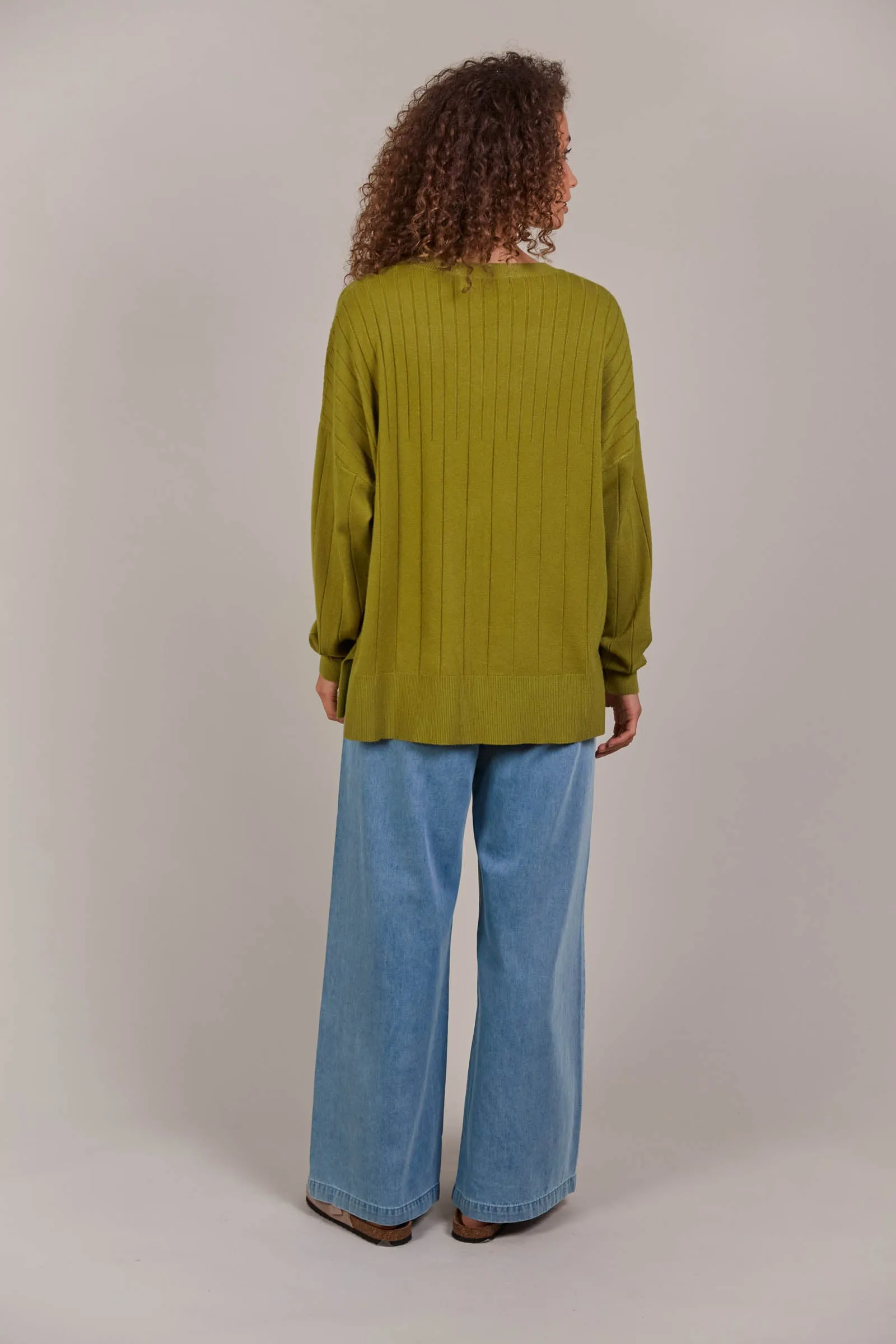 Palmer Relaxed Knit - Chartreuse