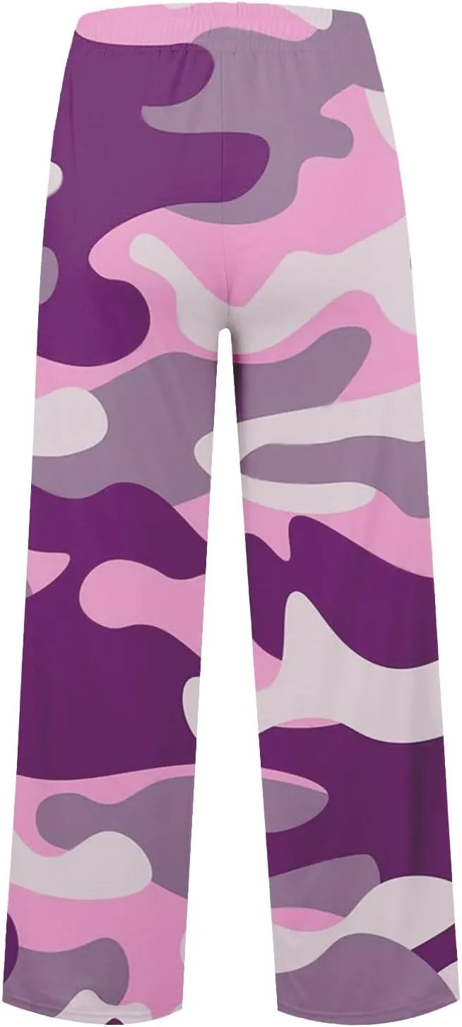 Pants for Women, High Waisted Wide Leg Summer Straight Linen Pants Sweatpants