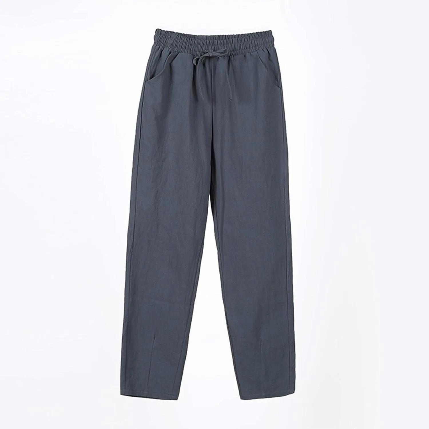 Pants for Women, Pants Women Casual Peasant Linen Straight Leg Cotton Plus
