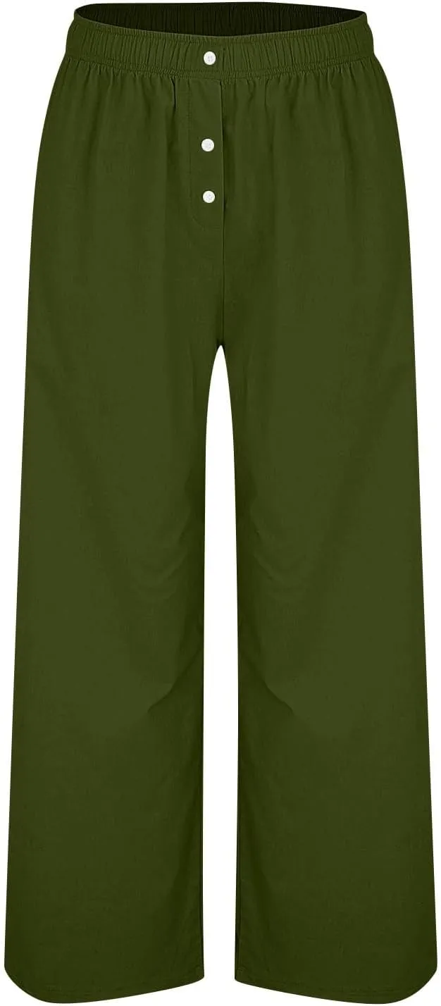 Pants for Women, Straight Leg Oversized High Waisted Pants Wide Casual Palazzo