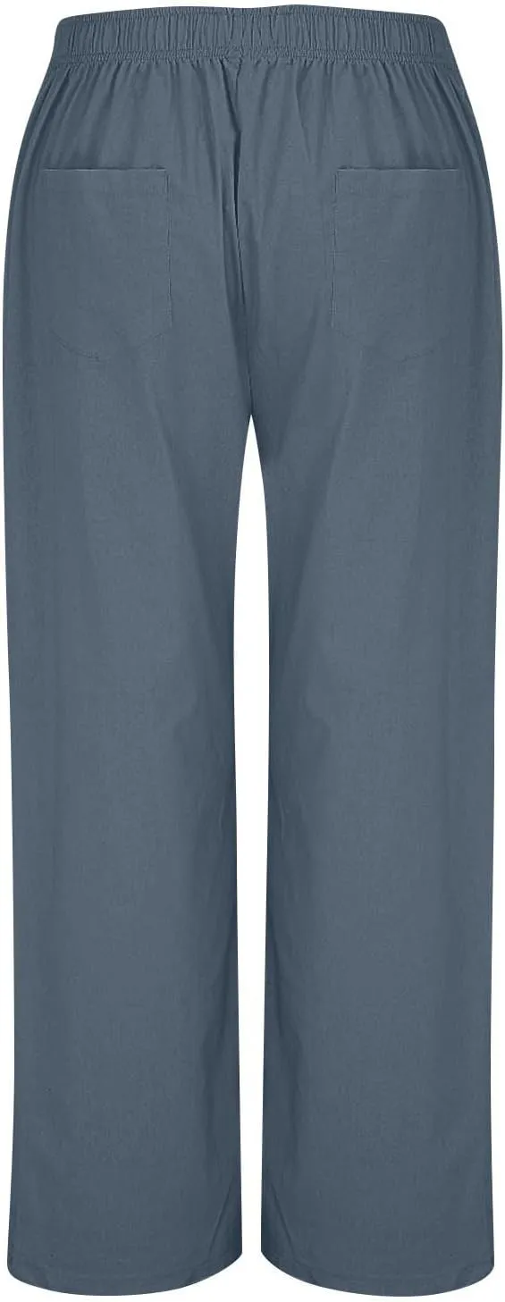 Pants for Women, Straight Leg Oversized High Waisted Pants Wide Casual Palazzo
