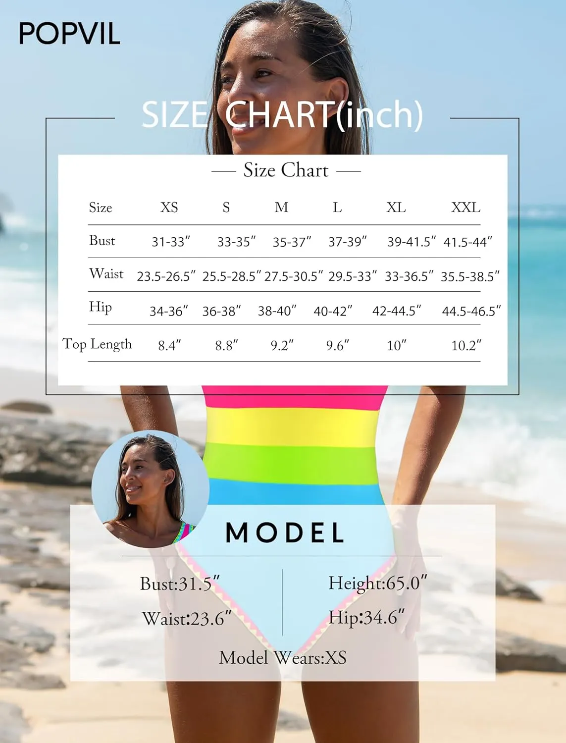 popvil Women's Sexy One Shoulder One Piece Bathing Suits Neon Color Block Swimsuits Slimming Mesh Swimwear