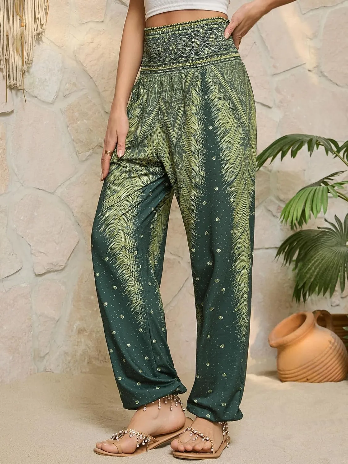 QIANXIZHAN Women's Harem Pants, Joggers Sweatpants Lounge Yoga Boho Clothes with Pockets