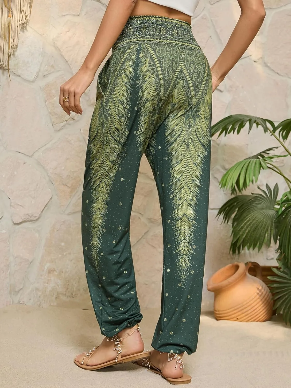 QIANXIZHAN Women's Harem Pants, Joggers Sweatpants Lounge Yoga Boho Clothes with Pockets