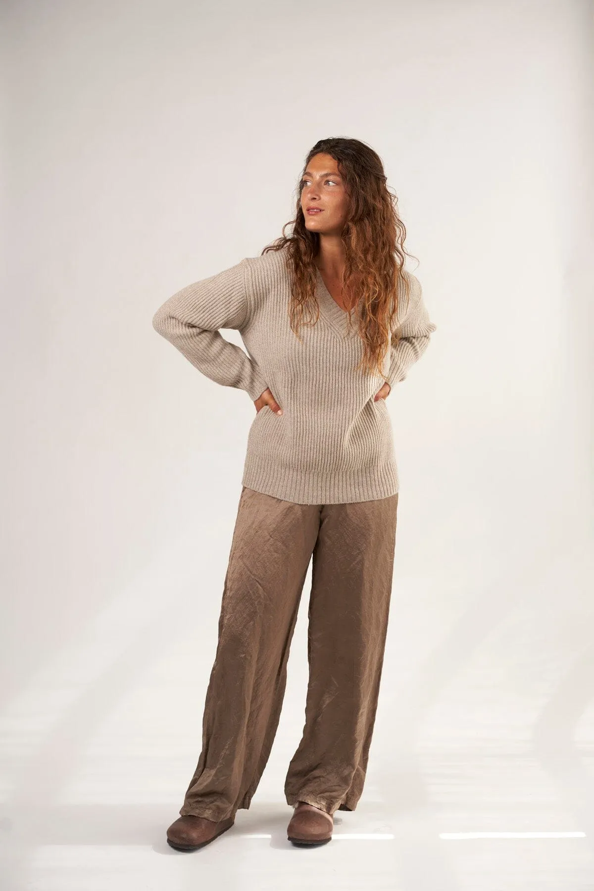 Rib V-Neck Sweater