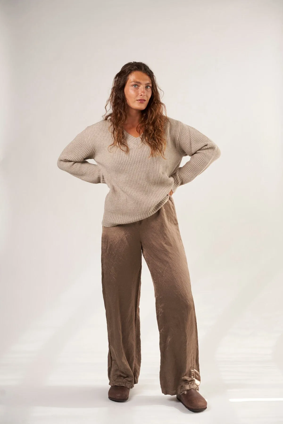 Rib V-Neck Sweater