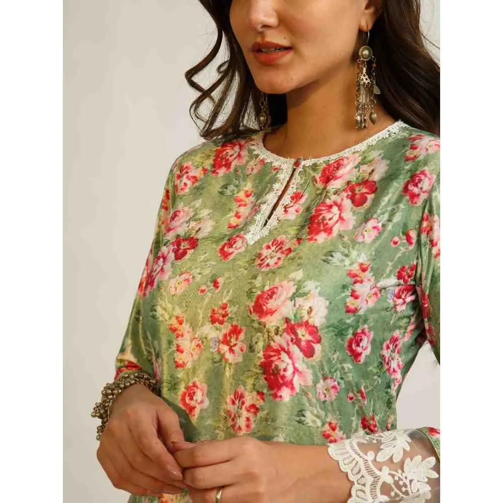 Roze Hayat Velvet (Set Of 2)