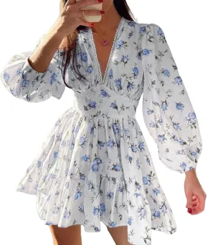 Ruffle Dress Women Spaghetti Strap Square Neck Mini Casual Summer Tiered Ruffle Dress