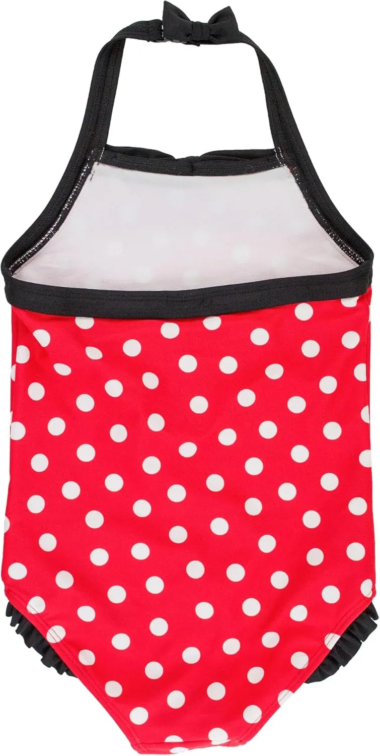 RuffleButts Girls UPF50  Sun Protection Princess Sleeveless One Piece Swimsuit