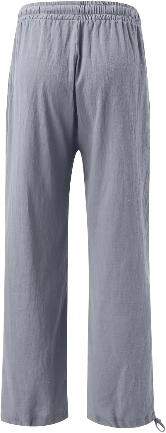 SMIDOW High Waist Wide Leg Pants for Women Trendy 2024 Casual Loose Long Trousers Palazzo Pants with Pockets