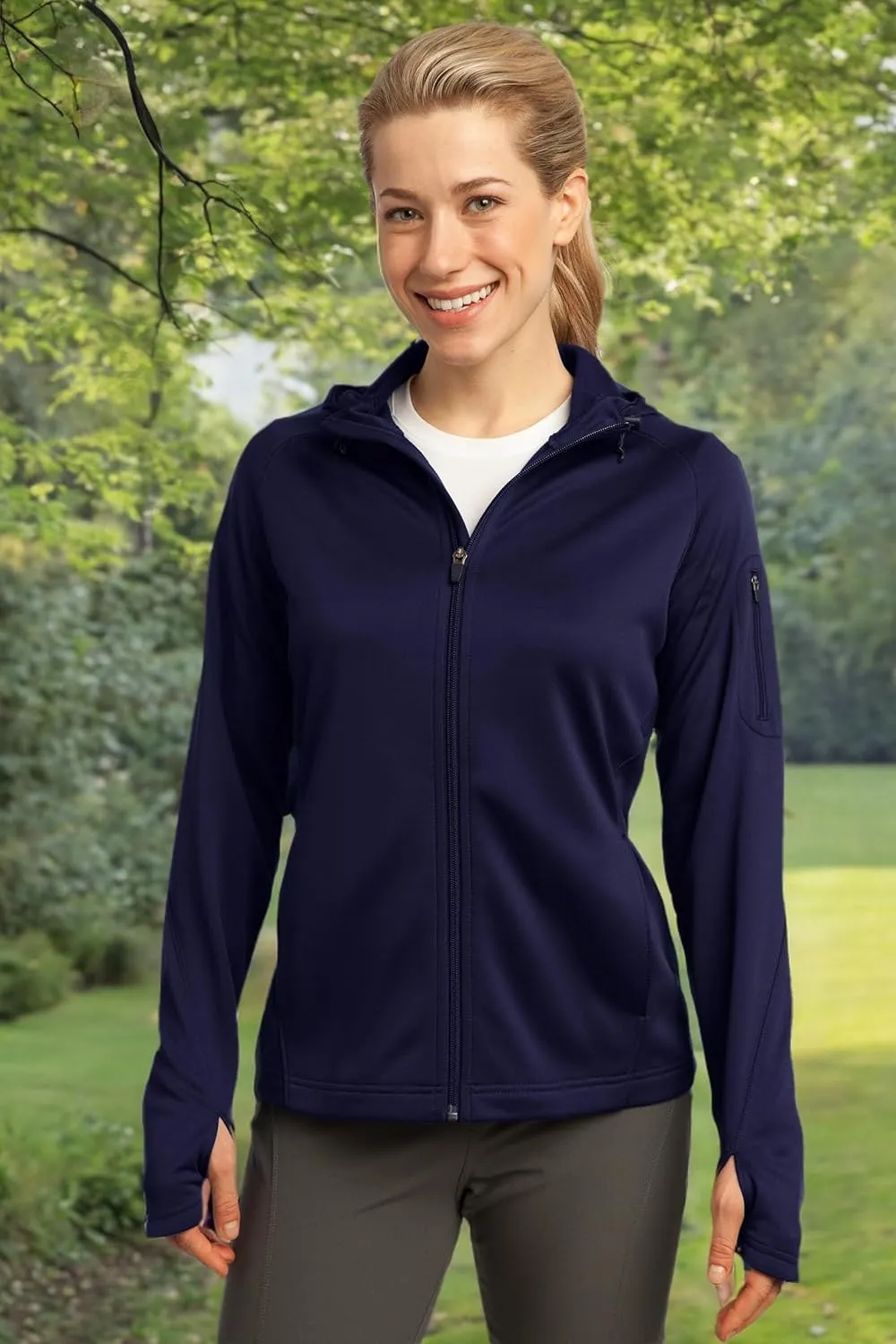 Sport-Tek Ladies Tech Fleece Full-Zip Hooded Jacket. L248