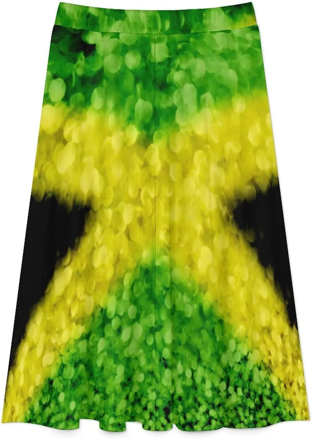 TAIZIYEAH Pleated Midi Skirts for Women Flower Print Casual Half Length Skirt