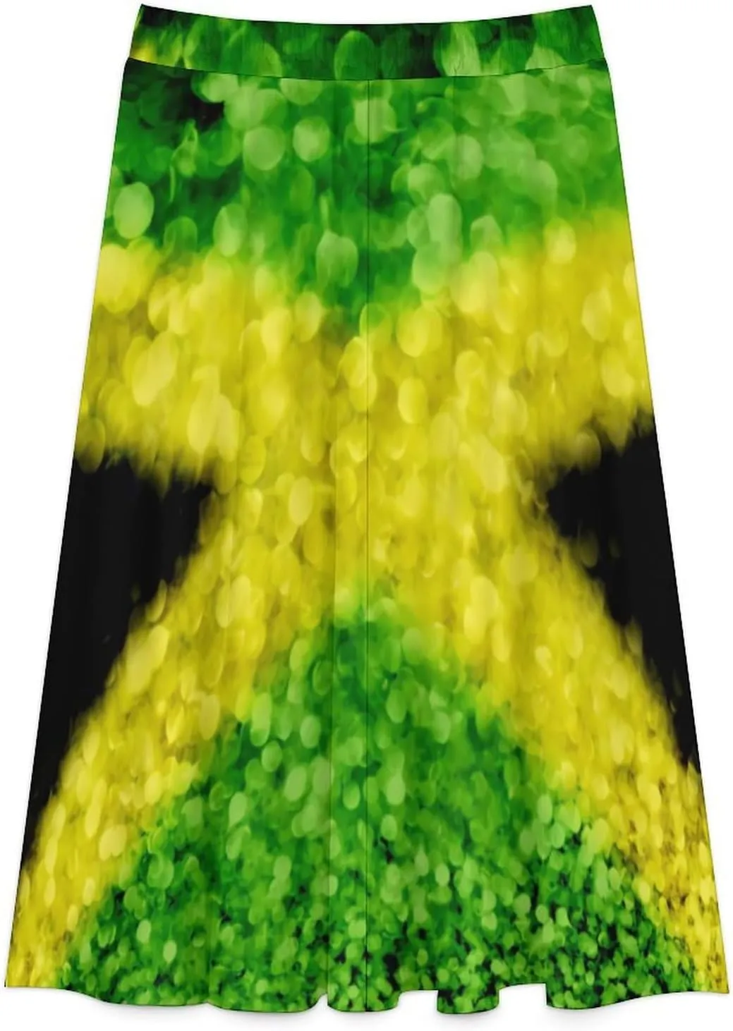 TAIZIYEAH Pleated Midi Skirts for Women Flower Print Casual Half Length Skirt