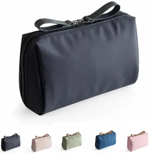 Tidynook Makeup Bag Small, Travel Mini Makeup Toiletry Bag For Purse, Pouch Cosmetic Bag Mini Portable Handbag For Women Girls (Black)