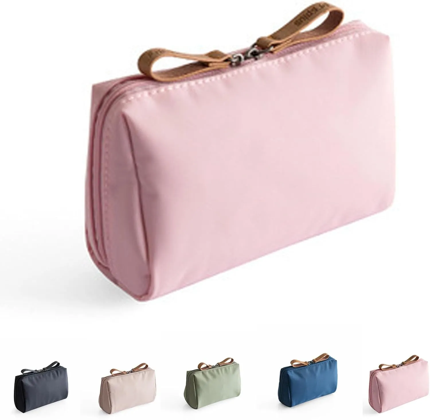 Tidynook Makeup Bag Small, Travel Mini Makeup Toiletry Bag For Purse, Pouch Cosmetic Bag Mini Portable Handbag For Women Girls (Light pink)