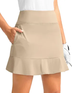 Viodia 16" Golf Skorts for Women High Waisted Tennis Skirt Athletic Skorts Skirts for Women Built-in Shorts with 5 Pockets