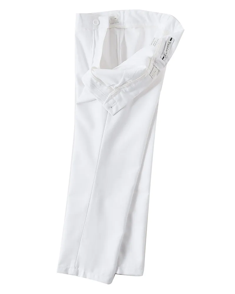 White 4 Piece Boys' Formal Suit Set with Vest Pants Dress Shirt and Tie BS50