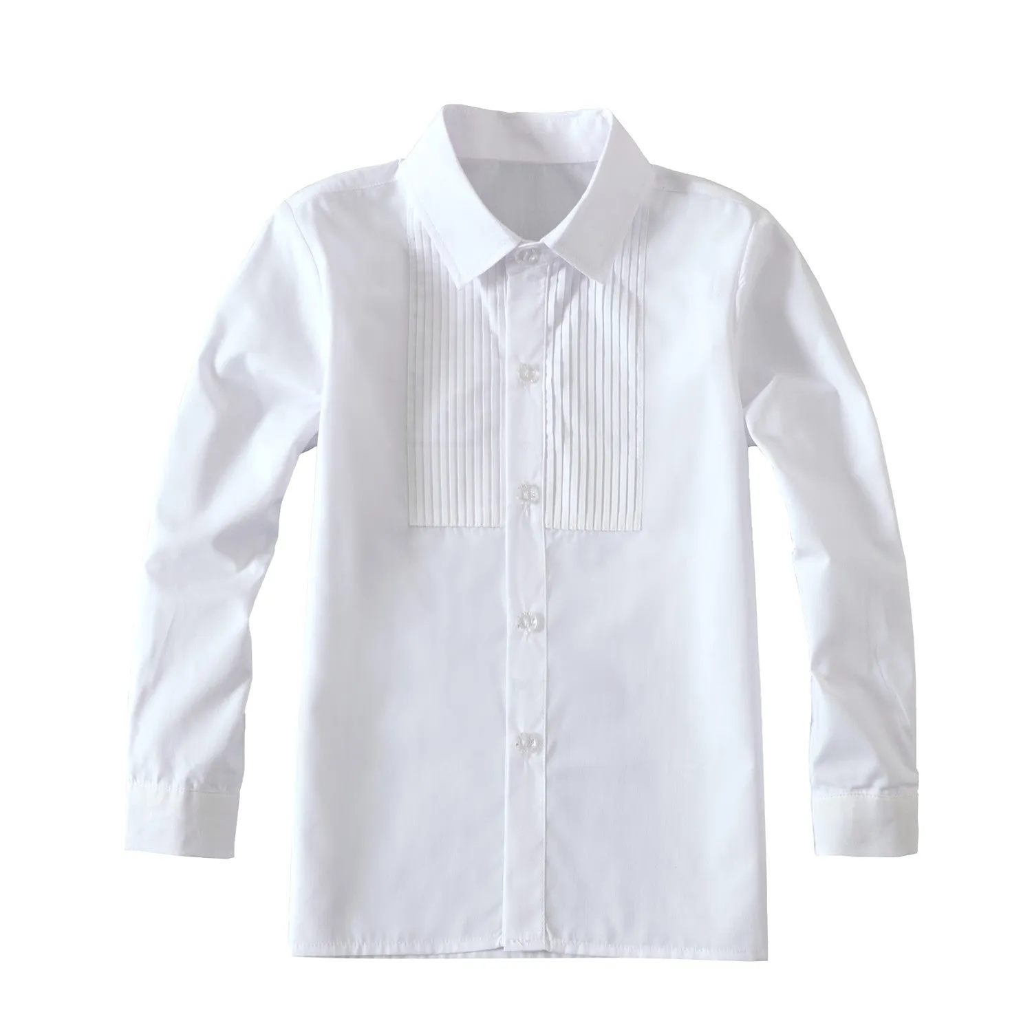 White 4 Piece Boys' Formal Suit Set with Vest Pants Dress Shirt and Tie BS50
