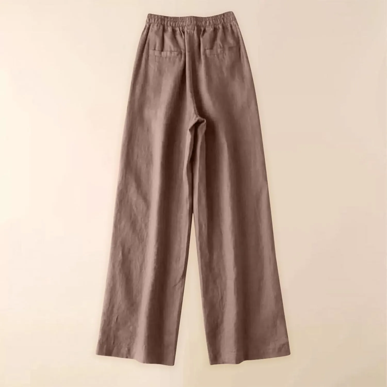 Wide Leg Pants for Women, Cotton Linen Pants Wide Leg Straight High
