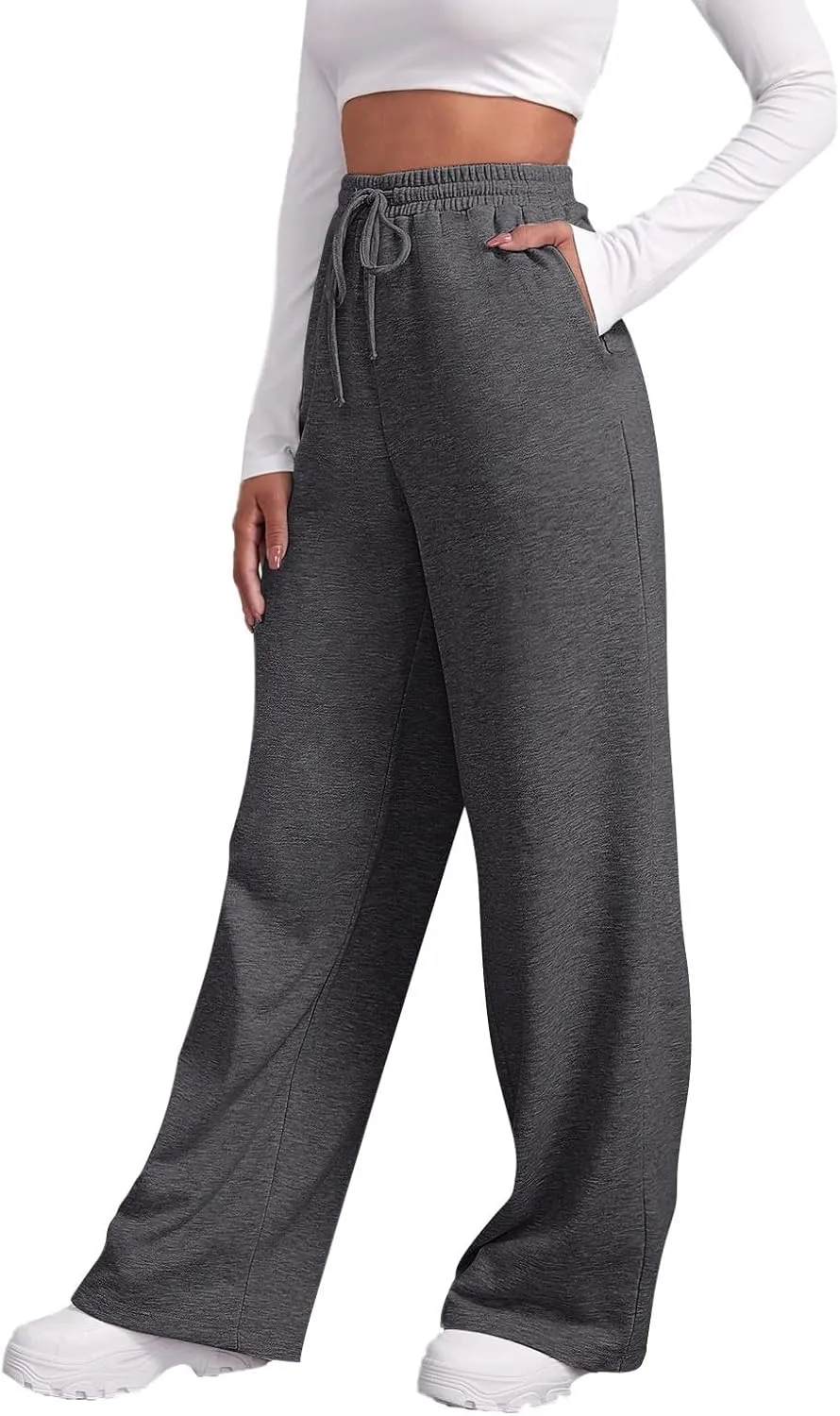 Wide Leg Pants for Women, Wide Leg Straight High Waisted Lightweight Linen