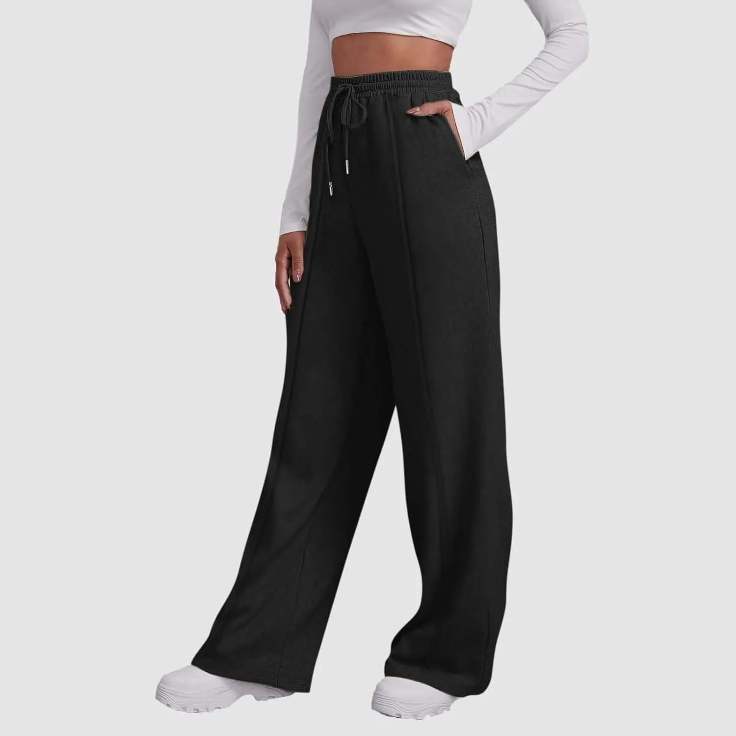 Wide Leg Pants for Women, Wide Leg Straight High Waisted Lightweight Linen