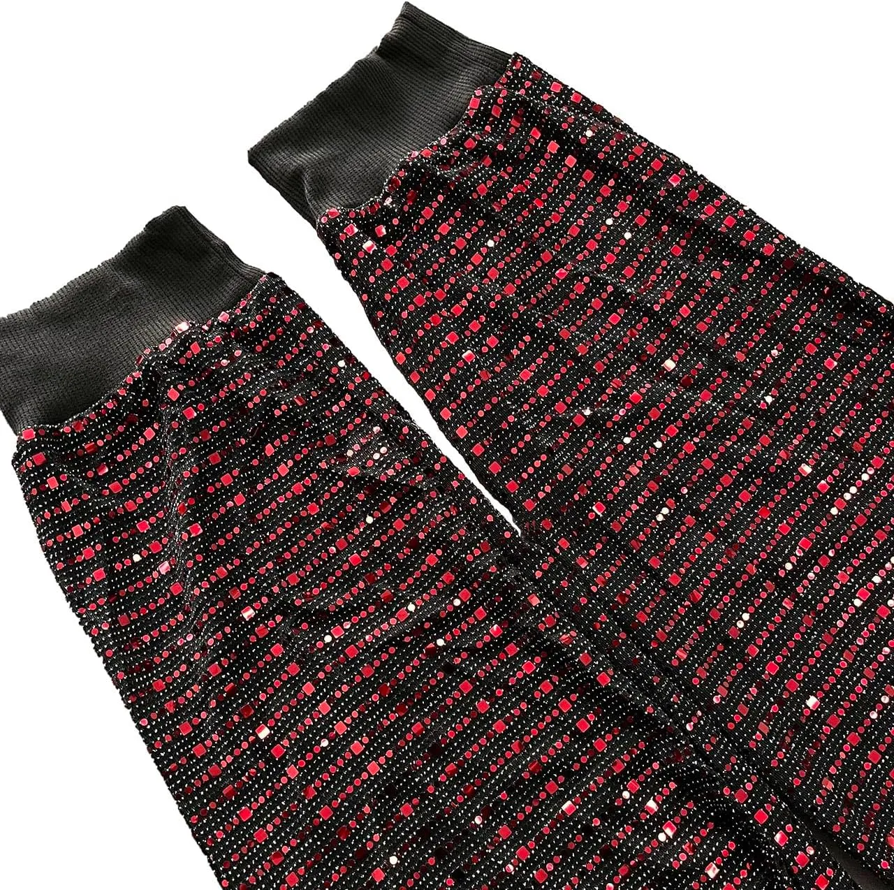 WOKANSE Women's Sequin Glitter Long Sleeve Sweatshirts and Skinny Long Pants Two Piece Outfits