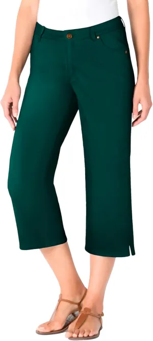 Woman Within Plus Size Capri Stretch Denim Jean