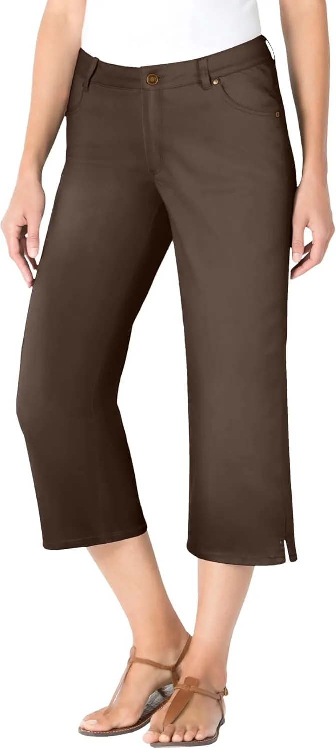 Woman Within Plus Size Capri Stretch Denim Jean