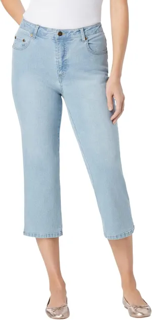 Woman Within Plus Size Petite Capri Stretch Denim Jean