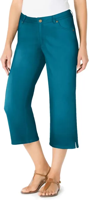 Woman Within Plus Size Petite Capri Stretch Denim Jean