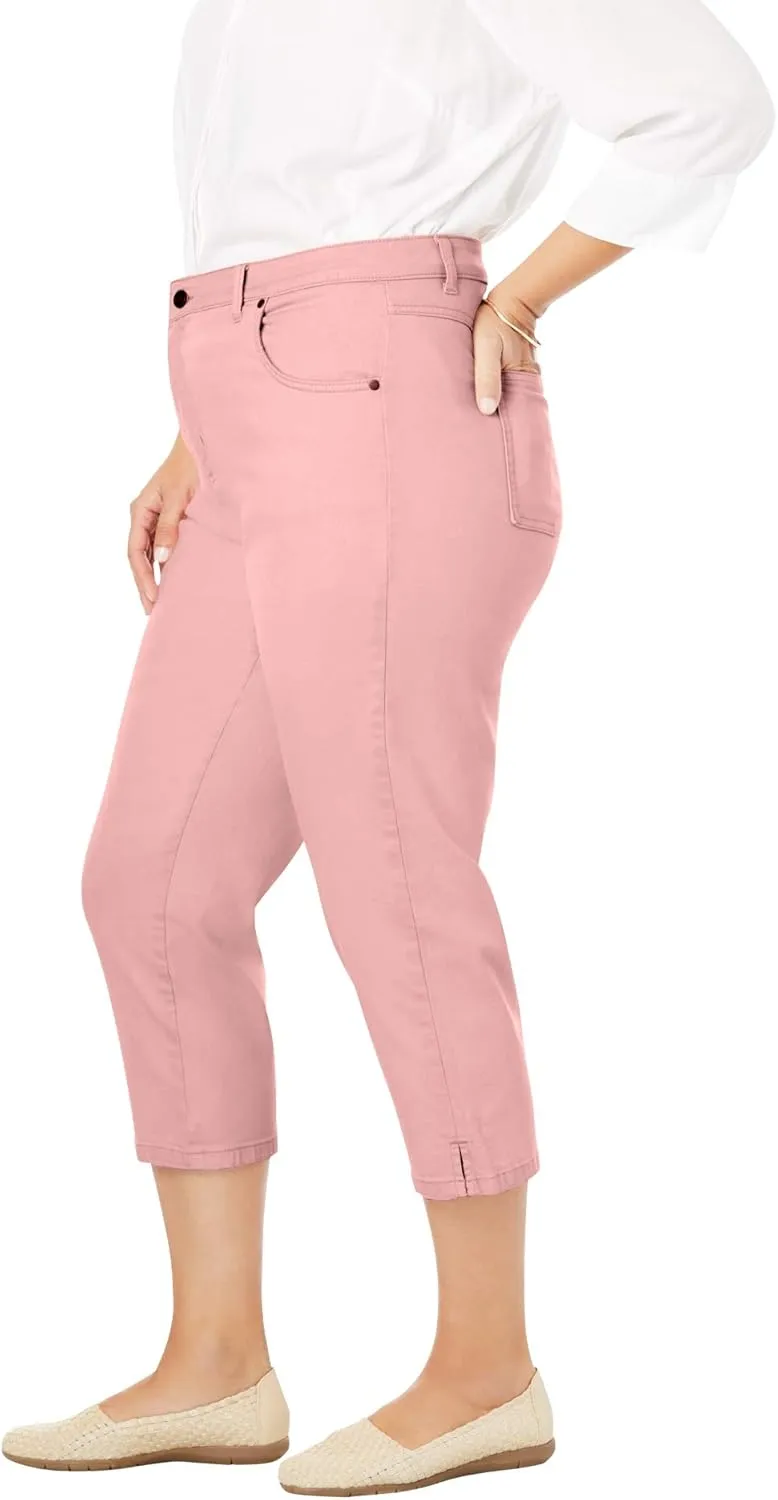 Woman Within Plus Size Petite Capri Stretch Denim Jean