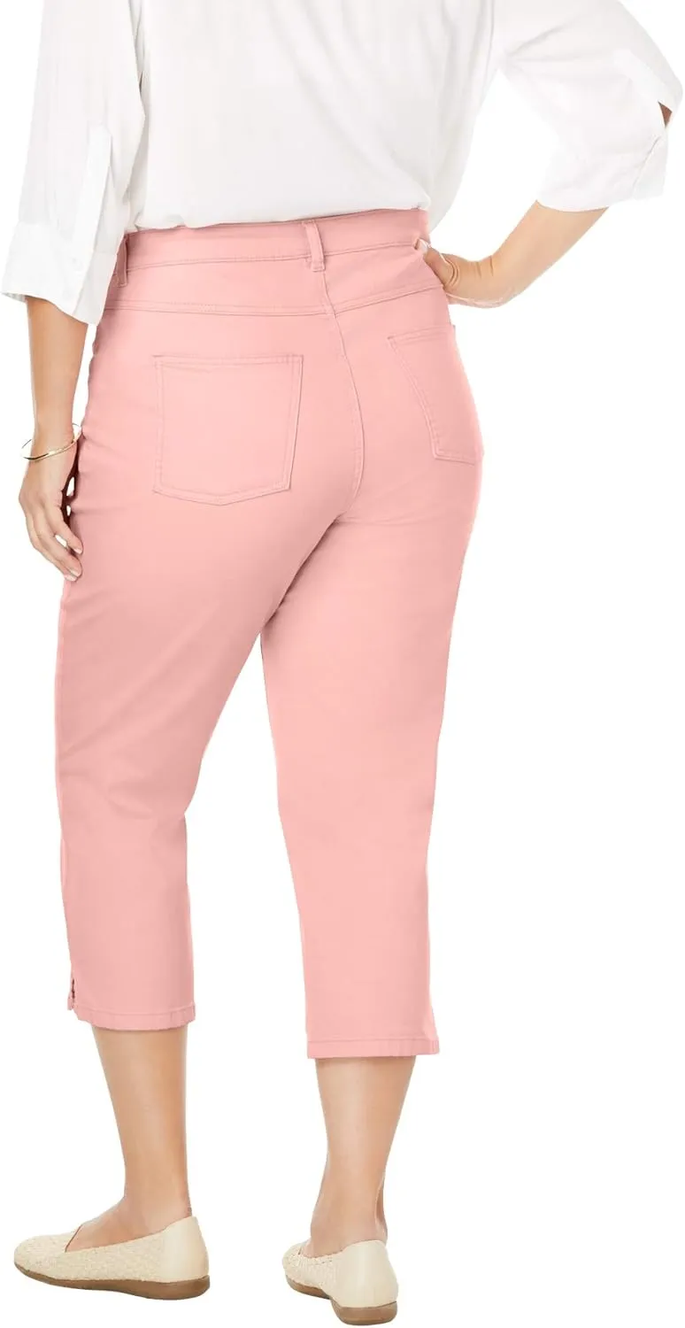 Woman Within Plus Size Petite Capri Stretch Denim Jean