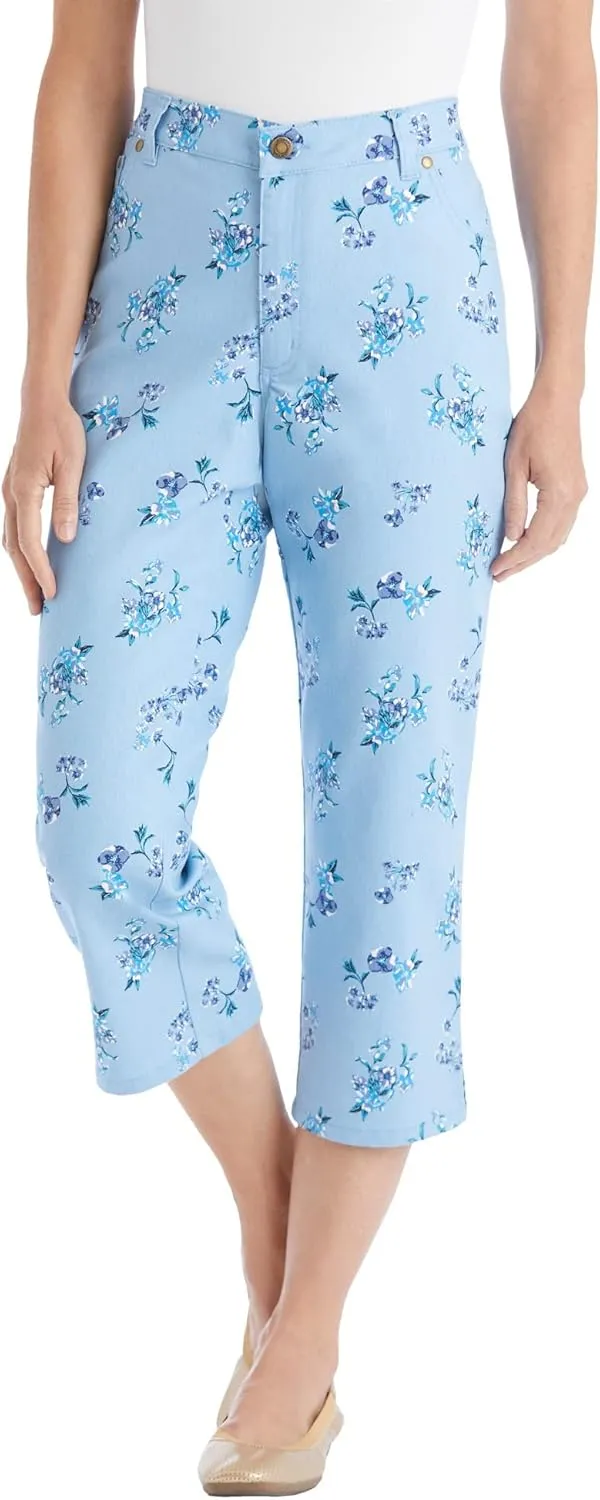 Woman Within Plus Size Petite Capri Stretch Denim Jean