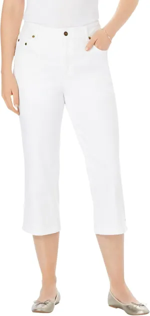 Woman Within Plus Size Petite Capri Stretch Denim Jean