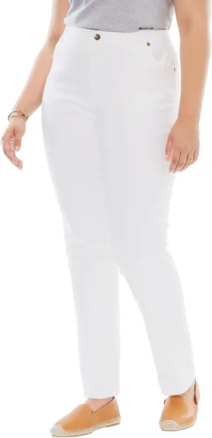 Woman Within Plus Size Straight-Leg Stretch Denim Jean