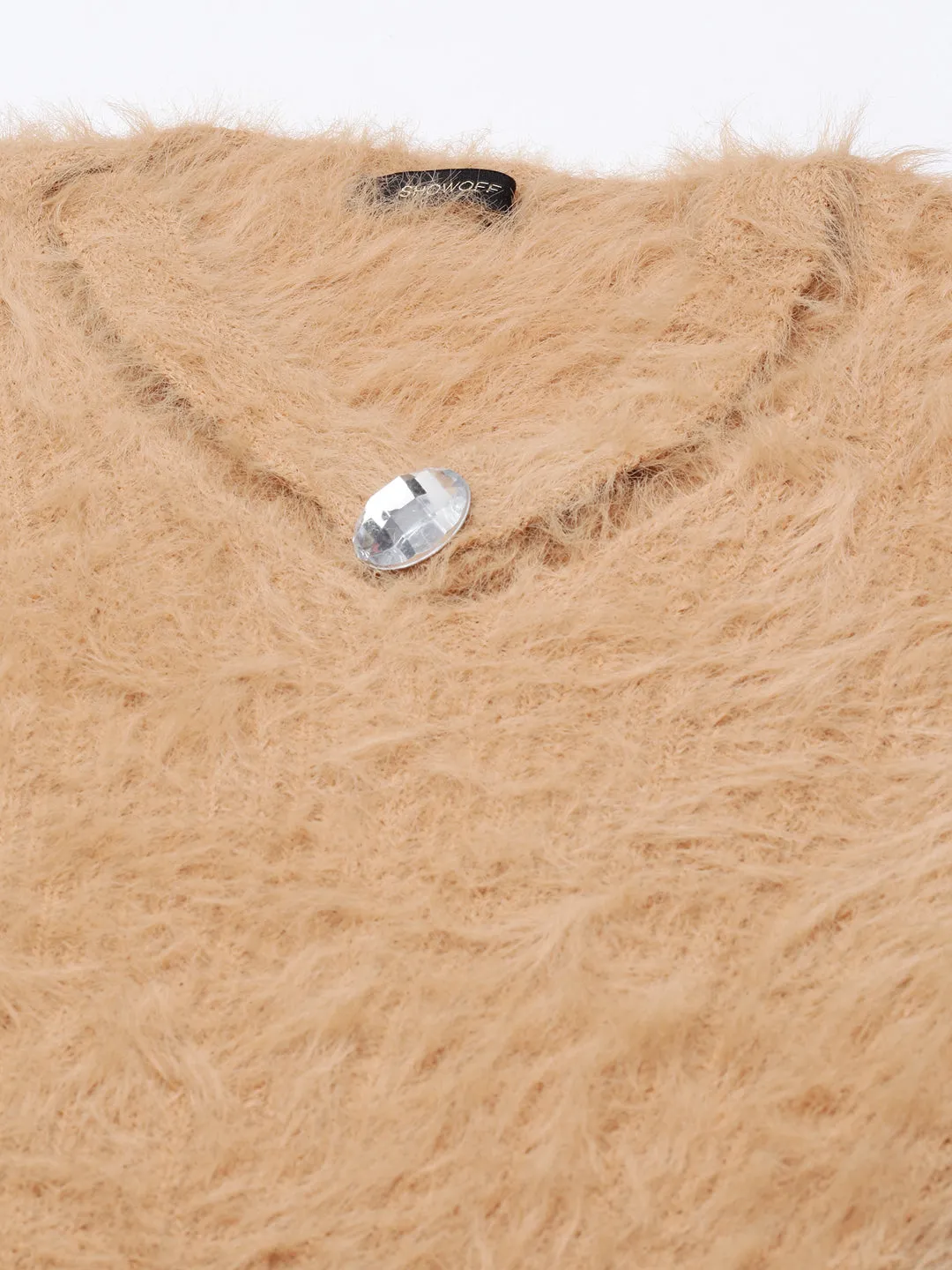 Women Beige Knits Bodycon Dress